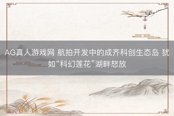 AG真人游戏网 航拍开发中的成齐科创生态岛 犹如“科幻莲花”湖畔怒放