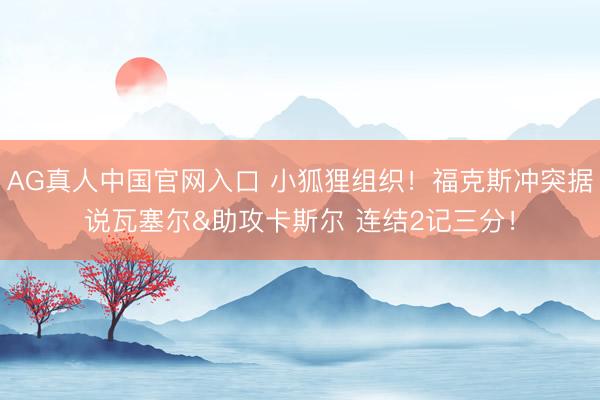 AG真人中国官网入口 小狐狸组织！福克斯冲突据说瓦塞尔&助攻卡斯尔 连结2记三分！