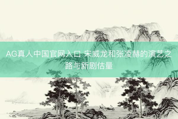 AG真人中国官网入口 宋威龙和张凌赫的演艺之路与新剧估量